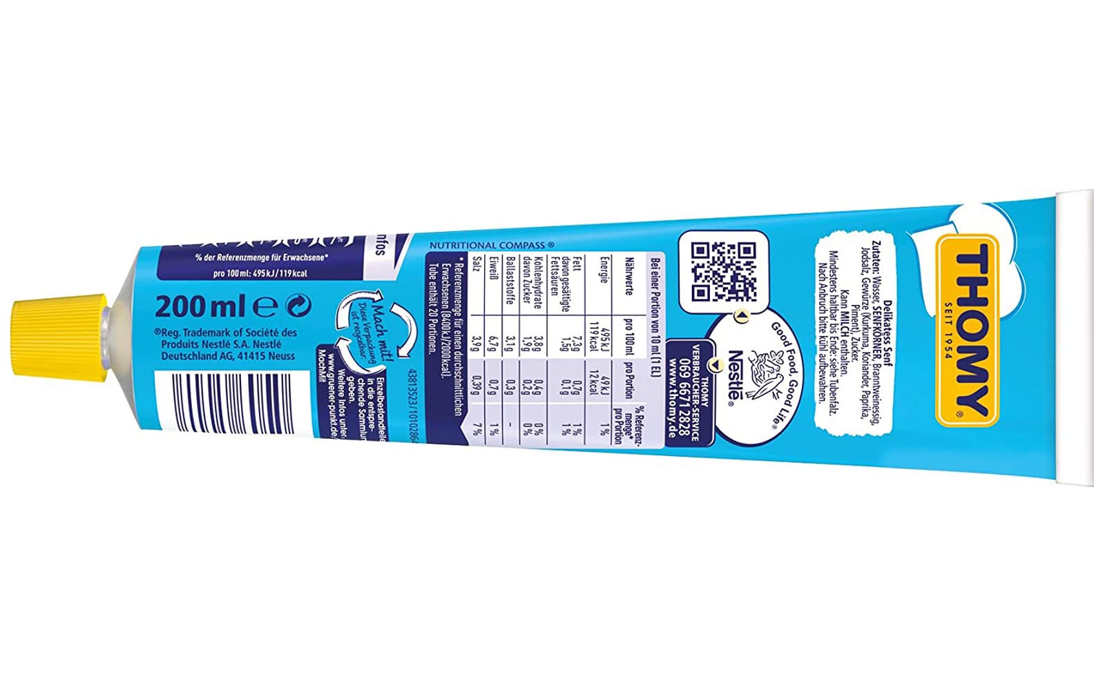 Thomy Delikatess Mostaza 3 tubos 200 ml