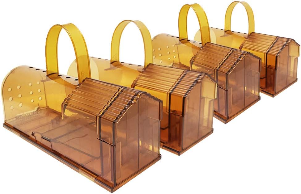 Amazon 2枚最新版捕獲カゴ ネズミ捕り 子ねずみ捕獲器 マウストラップ 無毒無害 設置簡単 再利用可能大型ネズミ捕りマウスケージ超高感度新製品には クリーンアップ用ハンドルとげっ歯類の運転が容易 動物用捕獲器