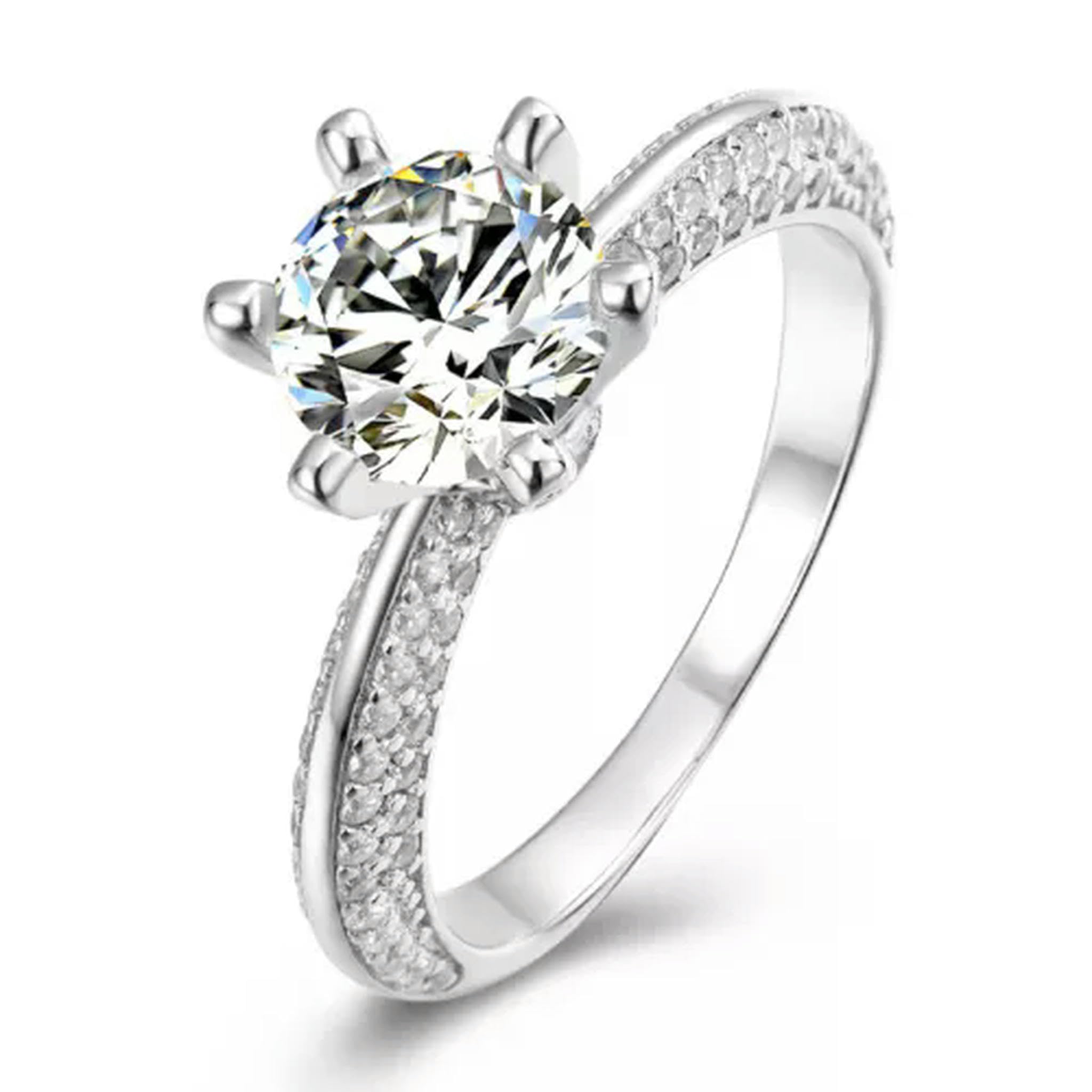 Bague de fiançailles Ronde moissanite : l'éclat du diamant sans le coût élevé