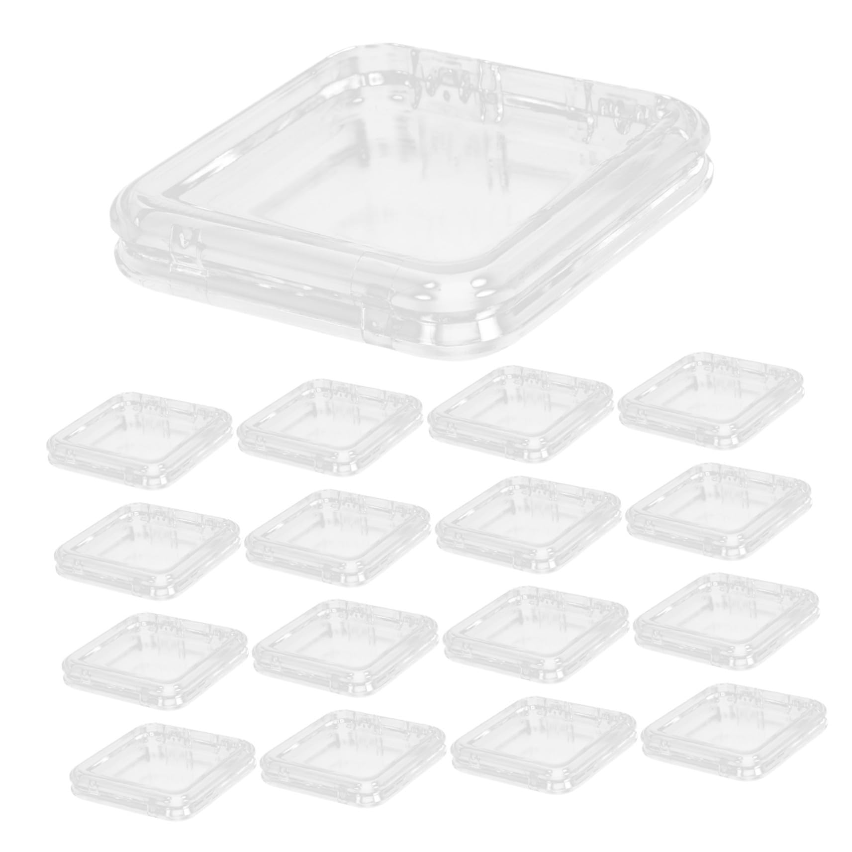 Boîte à ongles transparente IMIKEYA avec 24 pièces pour rangement de faux ongles à coller