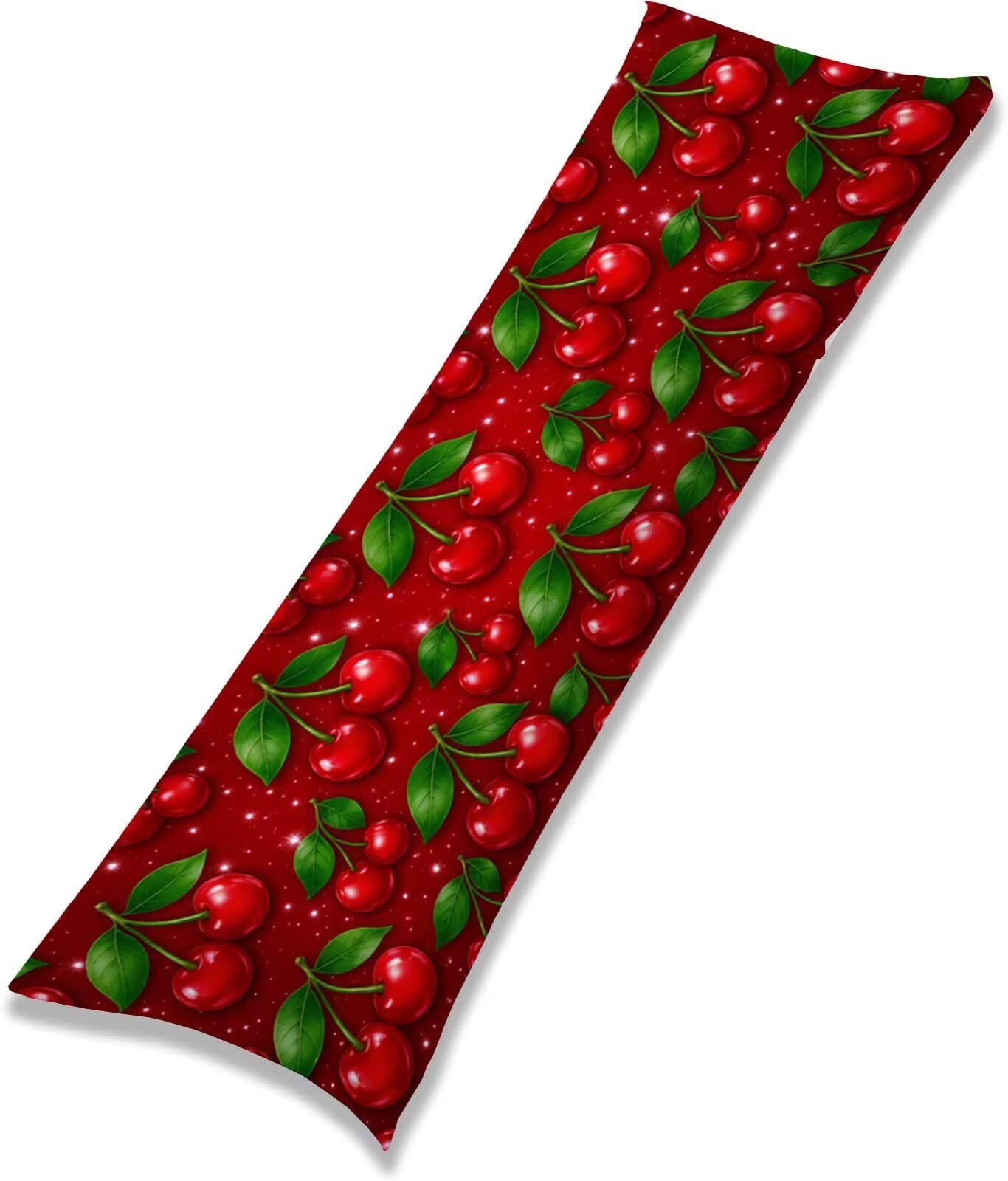 Fodera Cuscino 50 x 150 cm, Rosso-14 Velluto Copricuscini Letto, | con Invisibile Cerniera, Morbida e Traspirante, per biancheria da letto, divano, hotel, chi dorme sul fianco Frutto-3 j-221
