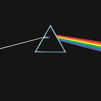The Dark Side of the Moon album cover featuring the iconic prism design