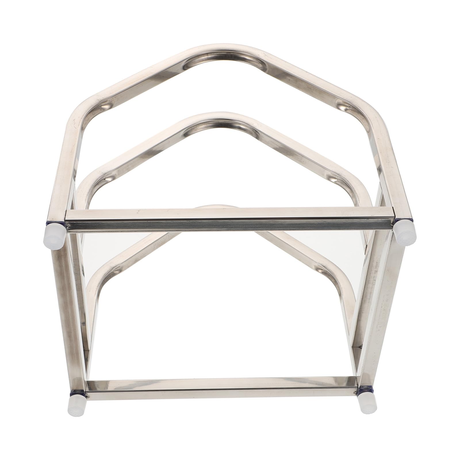 Soporte para tabla de cortar de acero inoxidable antideslizante con 2 capas