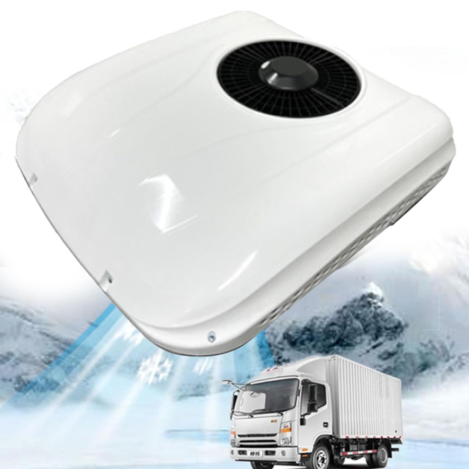 OLSKFUH Dc Air Conditioner For Minivans, Off-Road Vehicles, Pickups, Trucks And More - Ultra-Thin Rooftop Design,Compatible,12V