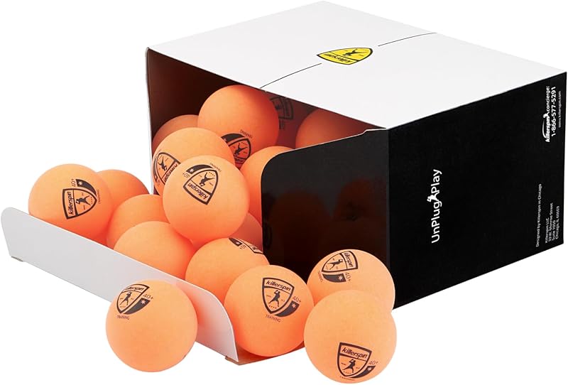 1-Star 40+ pelotas de tenis de mesa, paquete de 25 | Tamaño de regulación 40 mm | Balones de entrenamiento ABS de alto rendimiento para mayor durabilidad y rebote constante