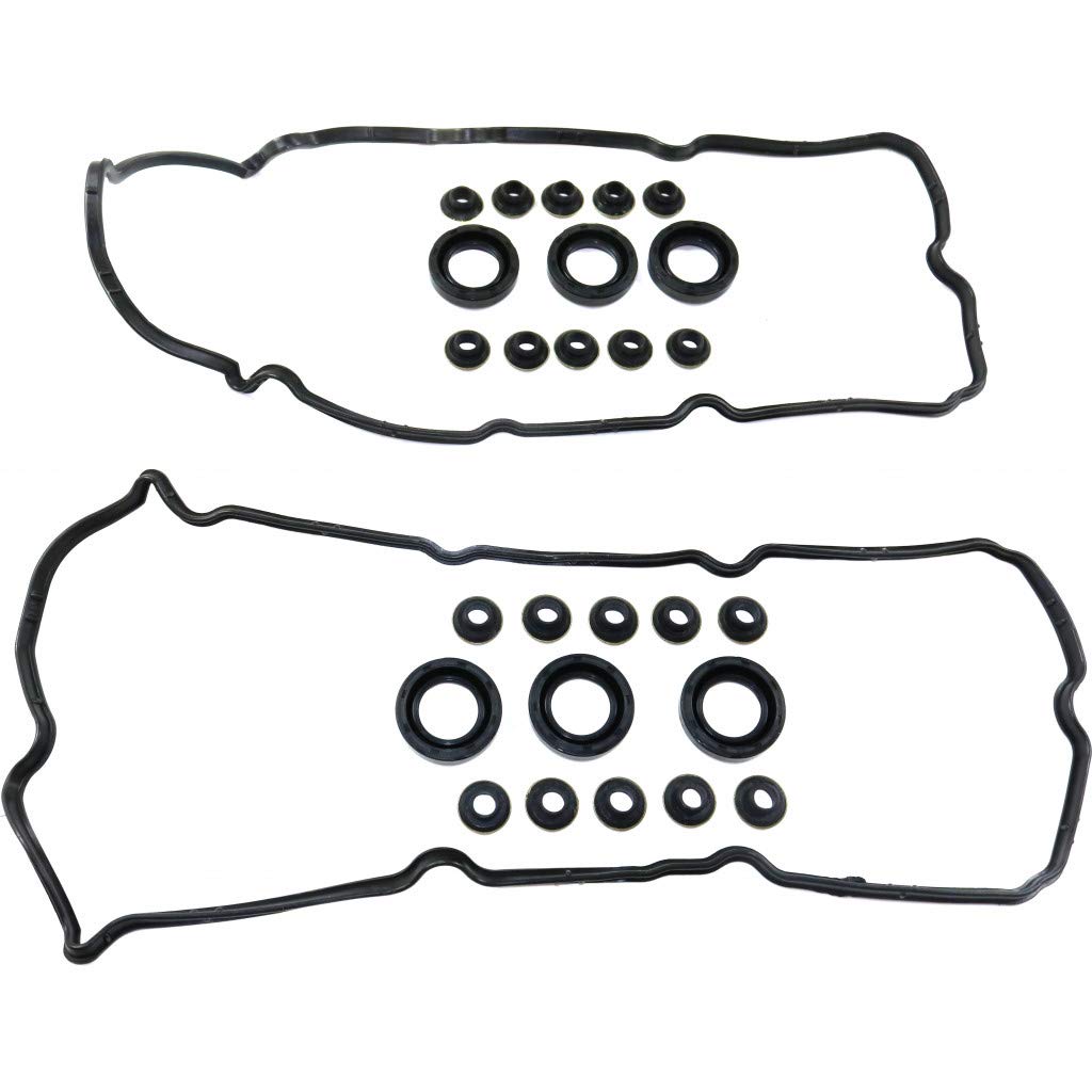 for Nissan Maxima Valve Cover Gasket 2000 2001 | Rubber Material | 6 Cyl | 3.0L Engine | w/Grommets & Spark Plug Tube Seals