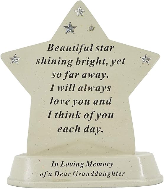 Special Granddaughter Baby Shining Star Graveside Memorial Grave Plaque Ornament Decoration