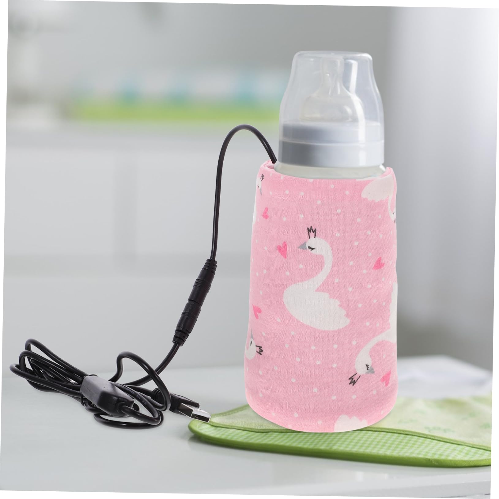 TOYANDONA 2piezas Calentador De Biberones USB Temporizador y Aislamiento Térmico Funda para Botellas para Viajes y Uso Diario Protección para Estómago del Materiales Resistentes Al Calor