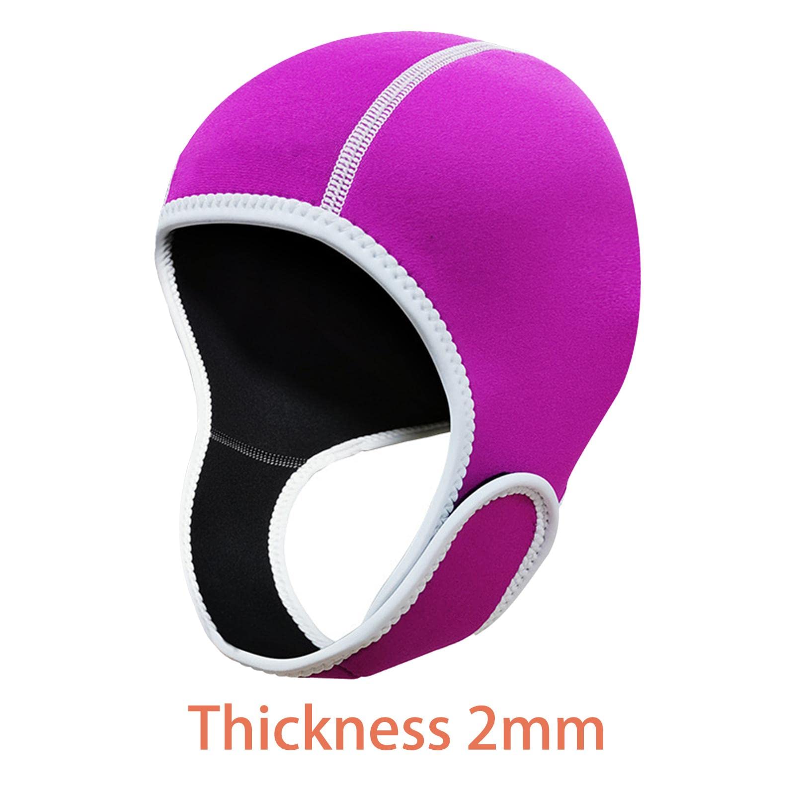 Capucha de buceo de neopreno de 2 mm para mujeres y hombres, color azul, grosor de 2 mm