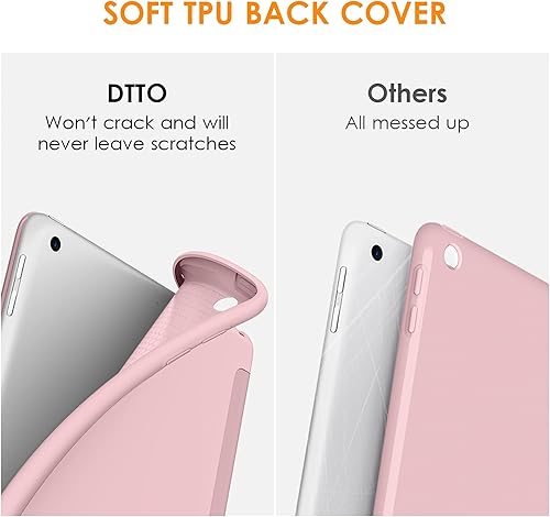 Miniatura 3 de DTTO Funda para iPad de 987 generación 10.2, parte trasera de TPU suave y ligera para iPad de 10.2 pulgadas (202120202019) encendido y apagado