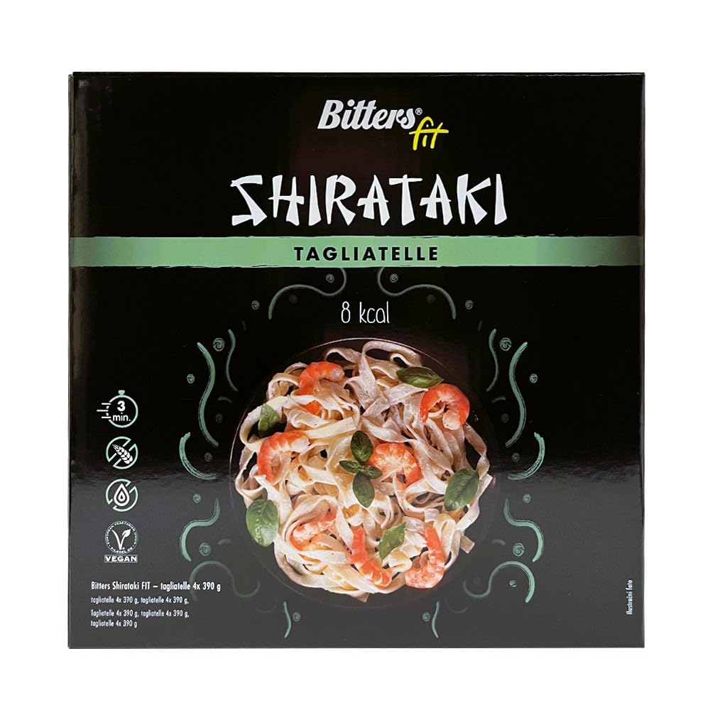 Bitters Pasta di Konjac Spaghetti - Tagliatelle - 16x390g (senza liquido 16x250g)