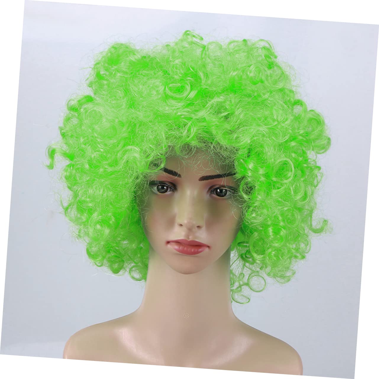3pcs Saint Patrick's Day Wig Fluffy Curly Short Party Wig Green Cosplay for Halloween Boys and Girls Adults Celebrations
