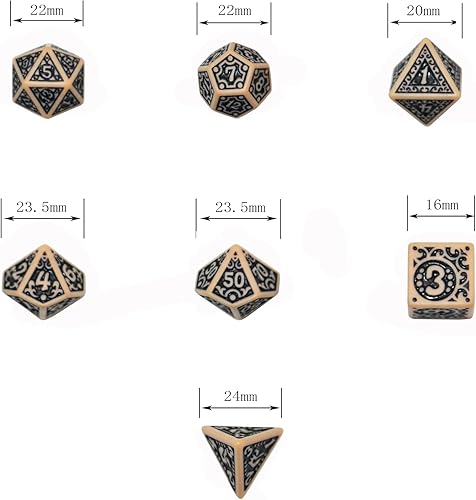 Miniatura 10 de Juegos de dados poliédricos de doble color con bolsas para D&D DND RPG MTG Dungeon and Dragons mesa Board Roll Juegos D4 D6 D8 D10 D% D12 D20