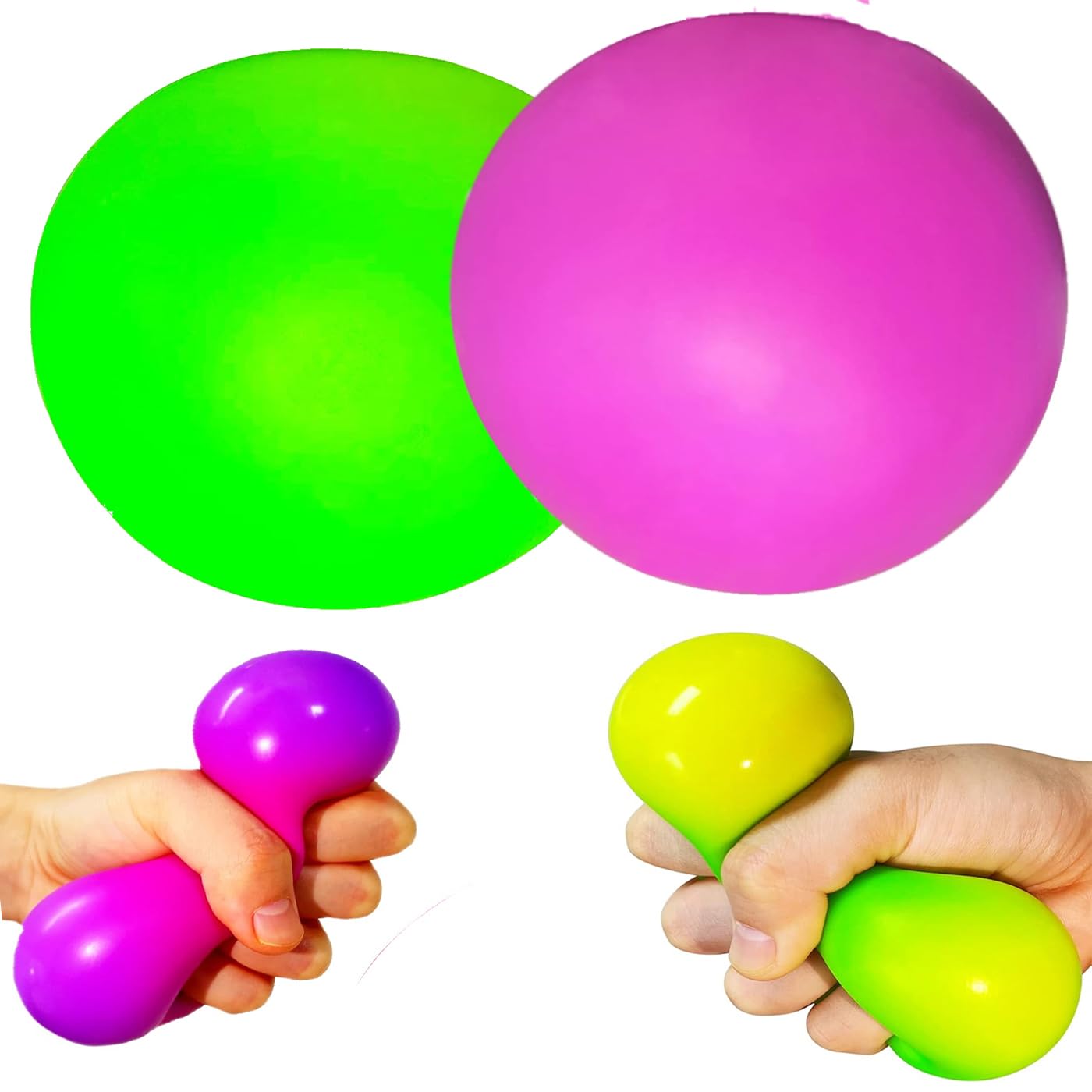Pelo Squishy Stretchy Ball/Dough Ball Toy Pack Stretchy Squishy Toys Stress Ball Set for Kids and Adults Soft Bounce Stress Ball Therapy Ball for Kids and Adults Pack of 1 (Set of 2) (B0D6NDZTM5) Amazon Price History, Amazon Price Tracker