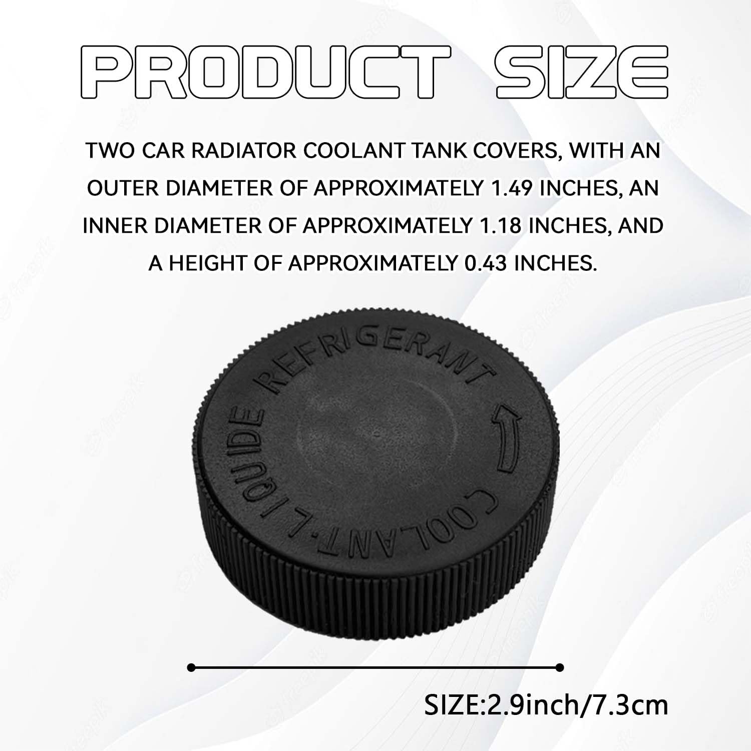 2PCS Engine Coolant Overflow Reservoir Tank Black Cap, Coolant Reservoir Cap Replacement Compatible with Nissan Infiniti Murano Rogue Versa Quest Sentra EX35 FX37 QX50