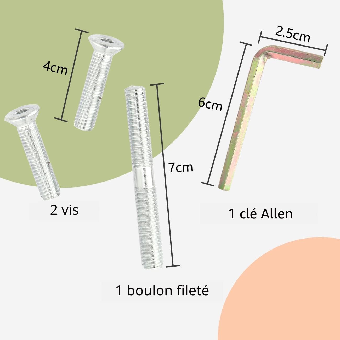 Griffoirs de Rechange en Sisal Naturel pour Chat - Diamètre 7cm- avec M8 Vis incluses- White (40cm+40cm)