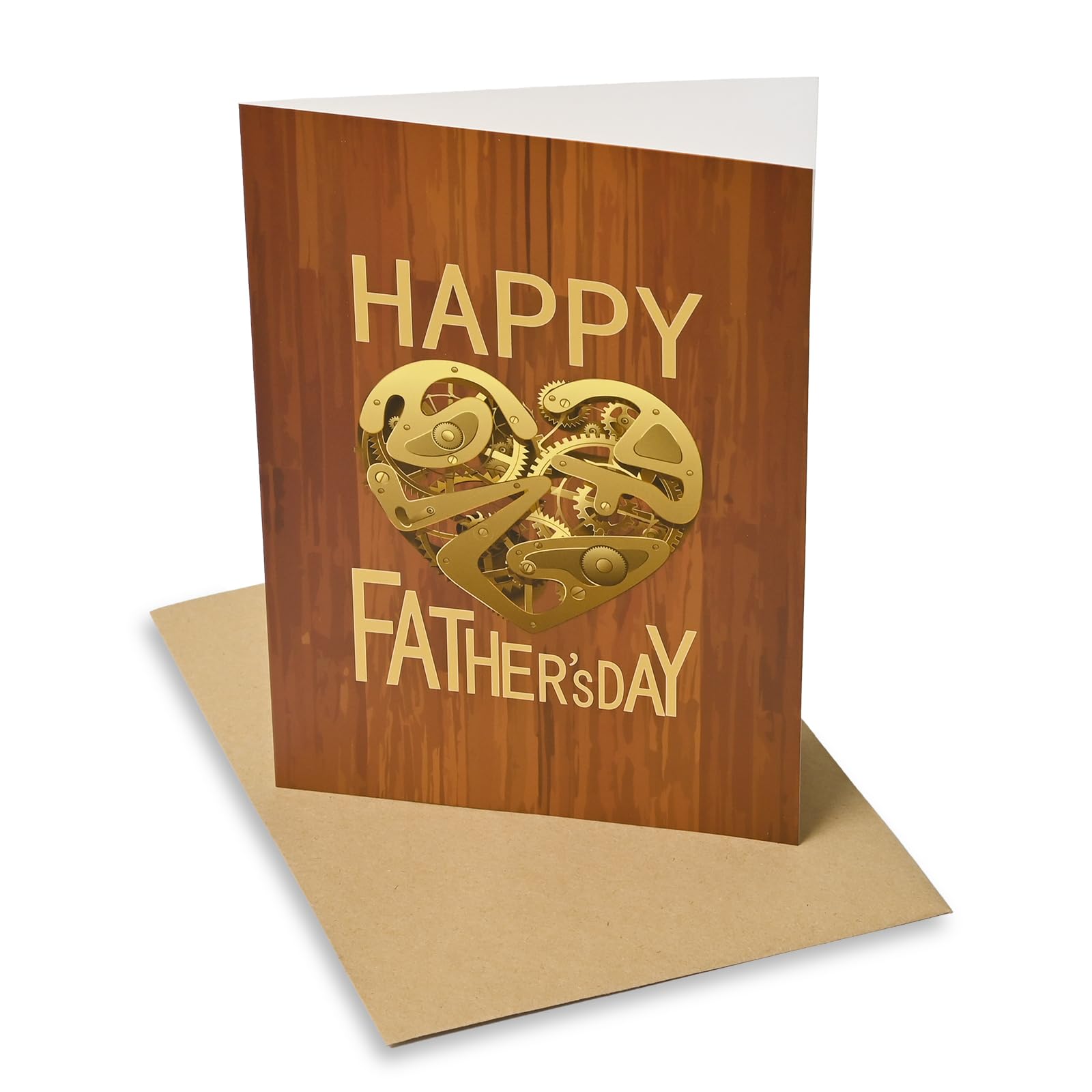 Mechanical Gear Father's Day Card，Funny & Heartfelt Father Day Gift Ideas with Unique Industrial Theme Design