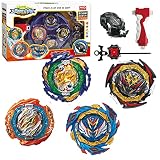 Battling Tops Burst Toy Game 4 Set Spinning Tops 2 Launchers Battle Gyro Battling Tops Set Great Bir