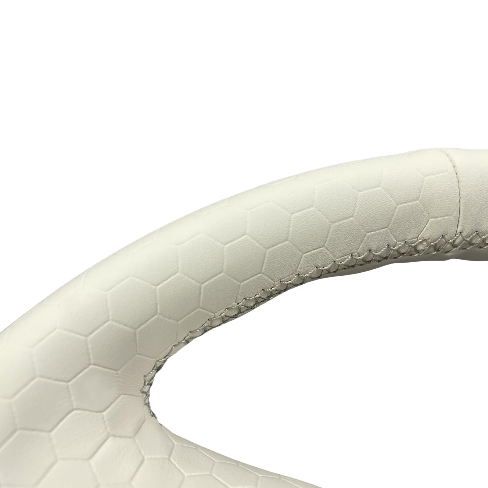 MEWANT Stitch Beige - Coprivolante in similpelle morbida goffrata per Fiat 500 2007-2015 / 500e 2014-2018 / 500C 2014-2017