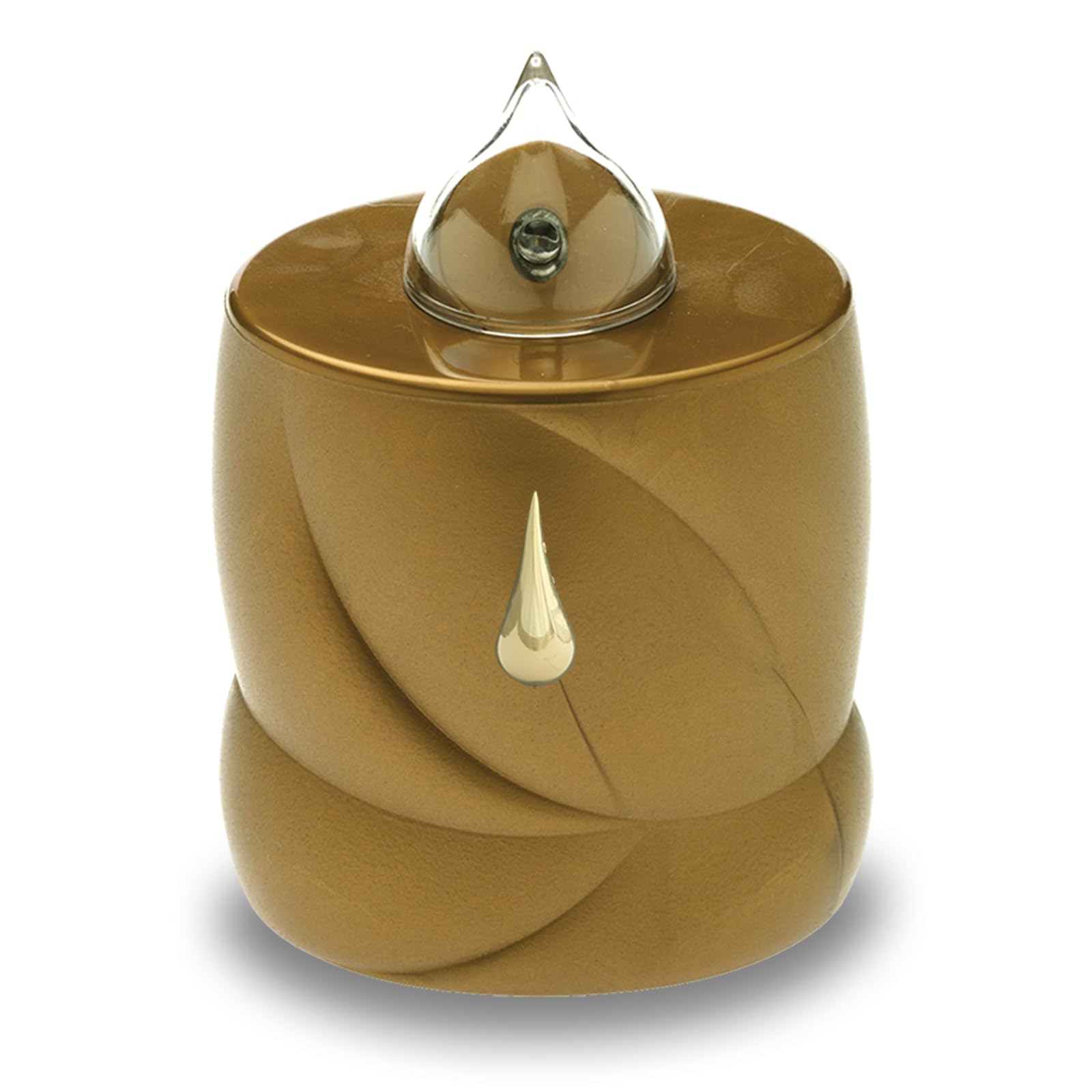 Aroba Gold - Tear Led Grave Candle Mourning Light - Flickering Effect Like Real Candle - Long Burning Time Up To 200 Days - Reusable Cemetery Candle Memorial Candle Permanent Candle - Gold Tear