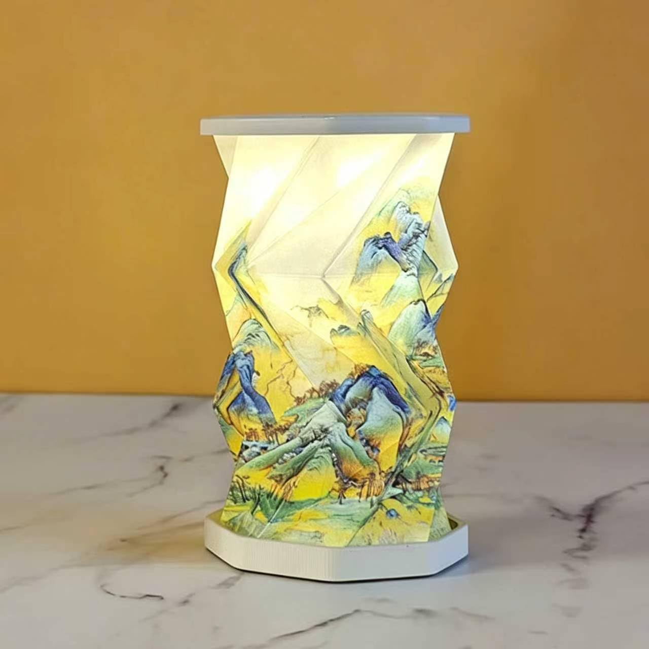 Origami Expandable Foldable LED Desk Lamp, USB Rechargeable 