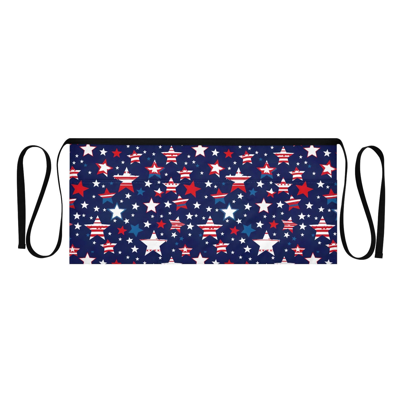 UMIRIKO American Flag Waist Apron with 3 Pockets Server Aprons for Waitress Waiter Men Women, Chef Apron Short Half Apron for Kitchen 21343818
