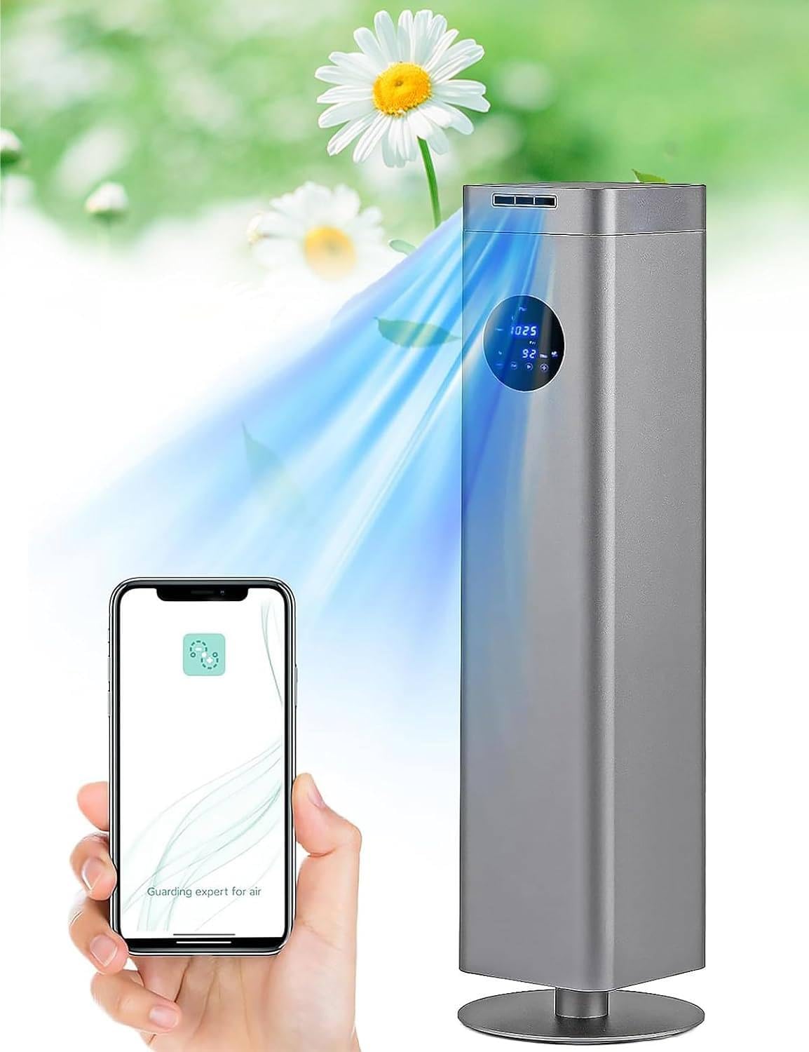 Diffuseur de parfum électrique intelligent, machine d'aromathérapie intelligente, diffuseur d'huiles essentielles sans eau, 1500 ml, avec contrôle par application et minuterie