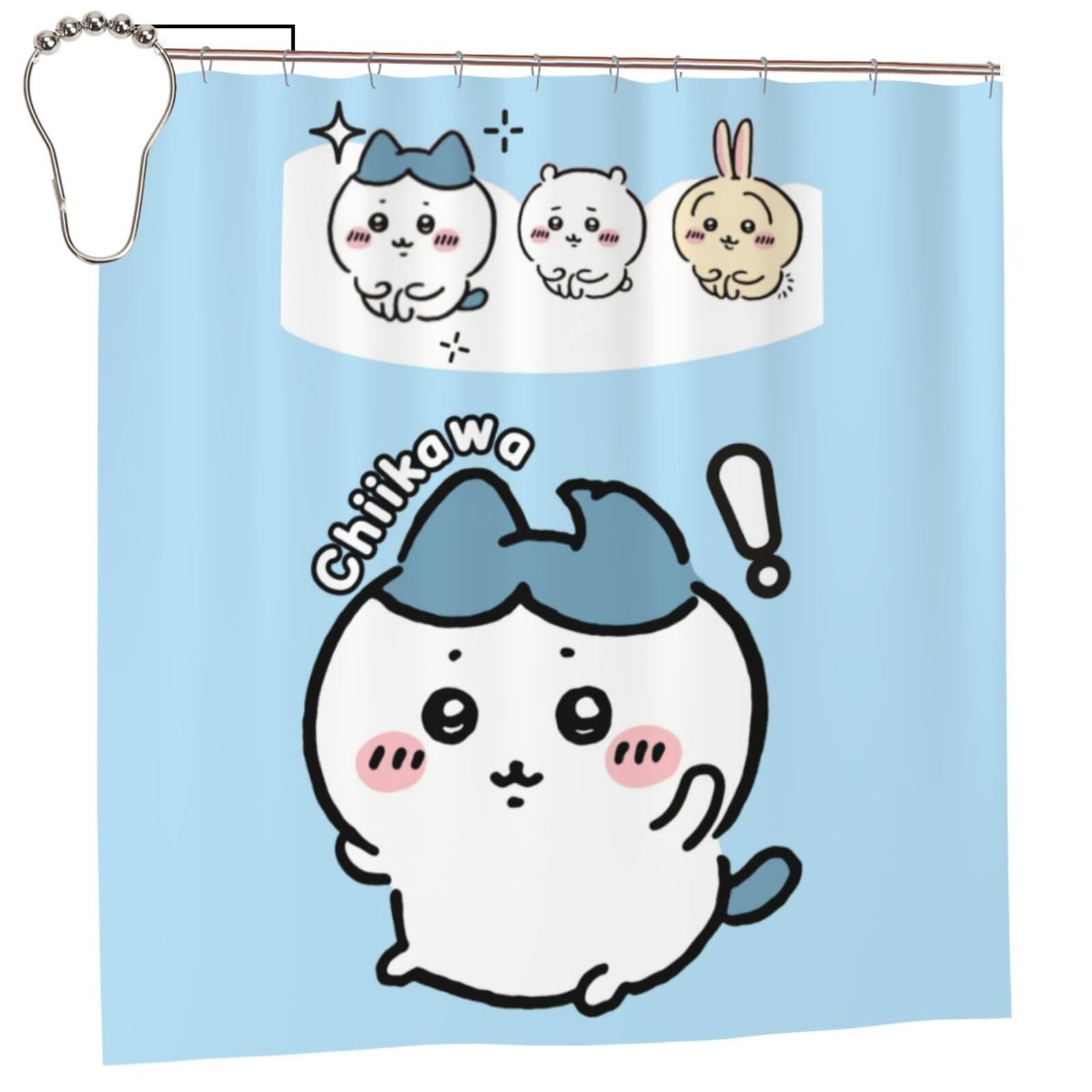 ❄✨♦シャワーカーテン ❤❄✨入手困難☆☆☆☆ Amazon｜シャワーカーテン ちいかわ ハチワレ おしゃれ 防水 防