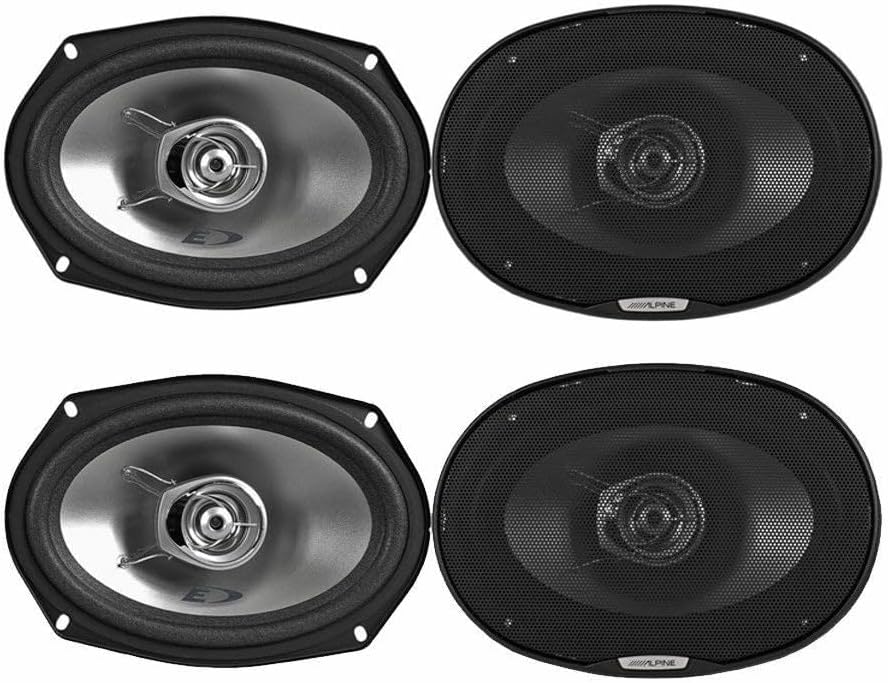4 Alpine SXE Series 2-Way 6x9" Coaxial Speakers, 280W Peak Power (SXE-6925S)