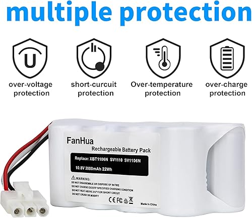 Miniatura 6 de Batería de repuesto de 10.8 V compatible con Shark XBT1106N SV1110 SV1106N SV1110N SV116N Freestyle Navigator aspiradora inalámbrica