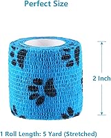Vista 1 de WePet Envoltura para mascotas, autoadhesiva, solo se adhiere a sí misma, cinta no tejida para patas de perro, patas, heridas, gasa cohesiva