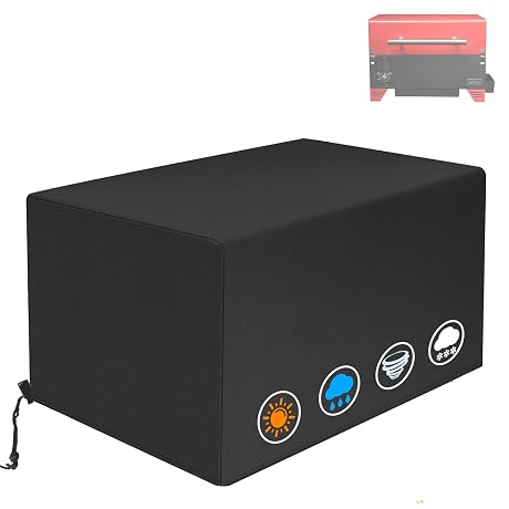 Rsipelsk Tabletop Grill Cover for ASMOKE AS350 Wood Pellet Grills, Heavy Duty 600D Waterproof Table Top Portable Smoker Cover for ASMOKE Pellet Grill AS350/AS350DC BBQ Accessories