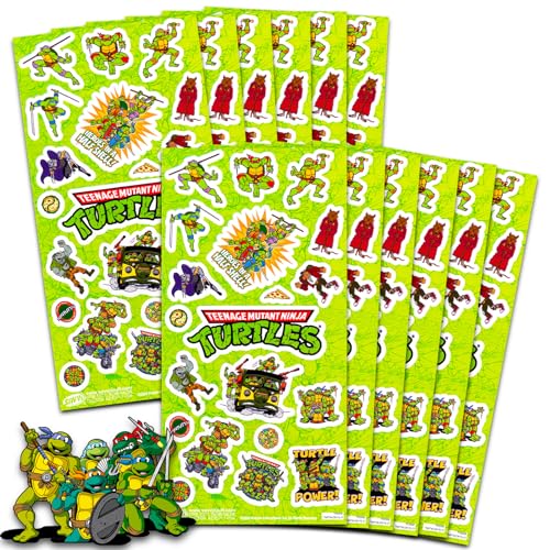 Ninja Turtles Stickers Party Favors for Boys & Girls 12 Pack Bundle