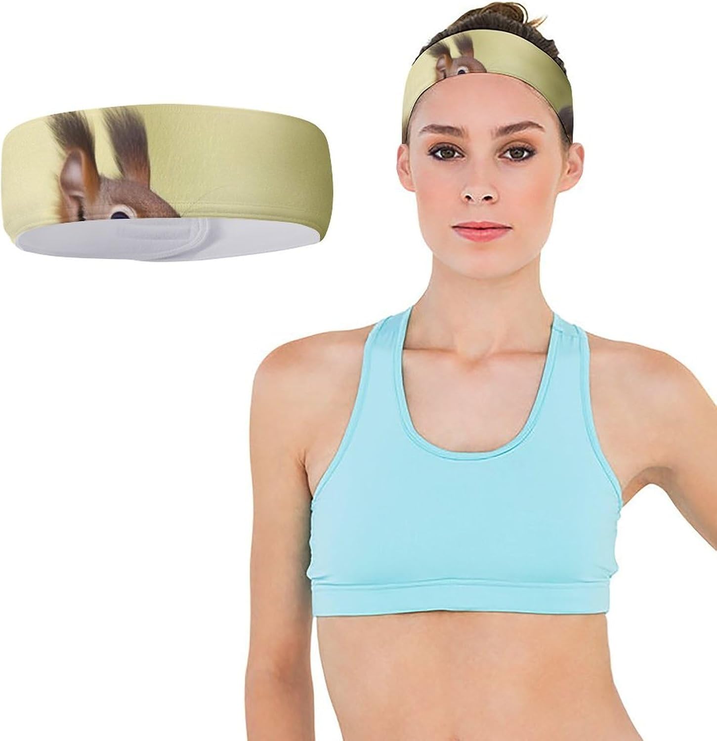 Cute Squirrels Sports Headbands for Men, Anti-Slip Hairbands image 3