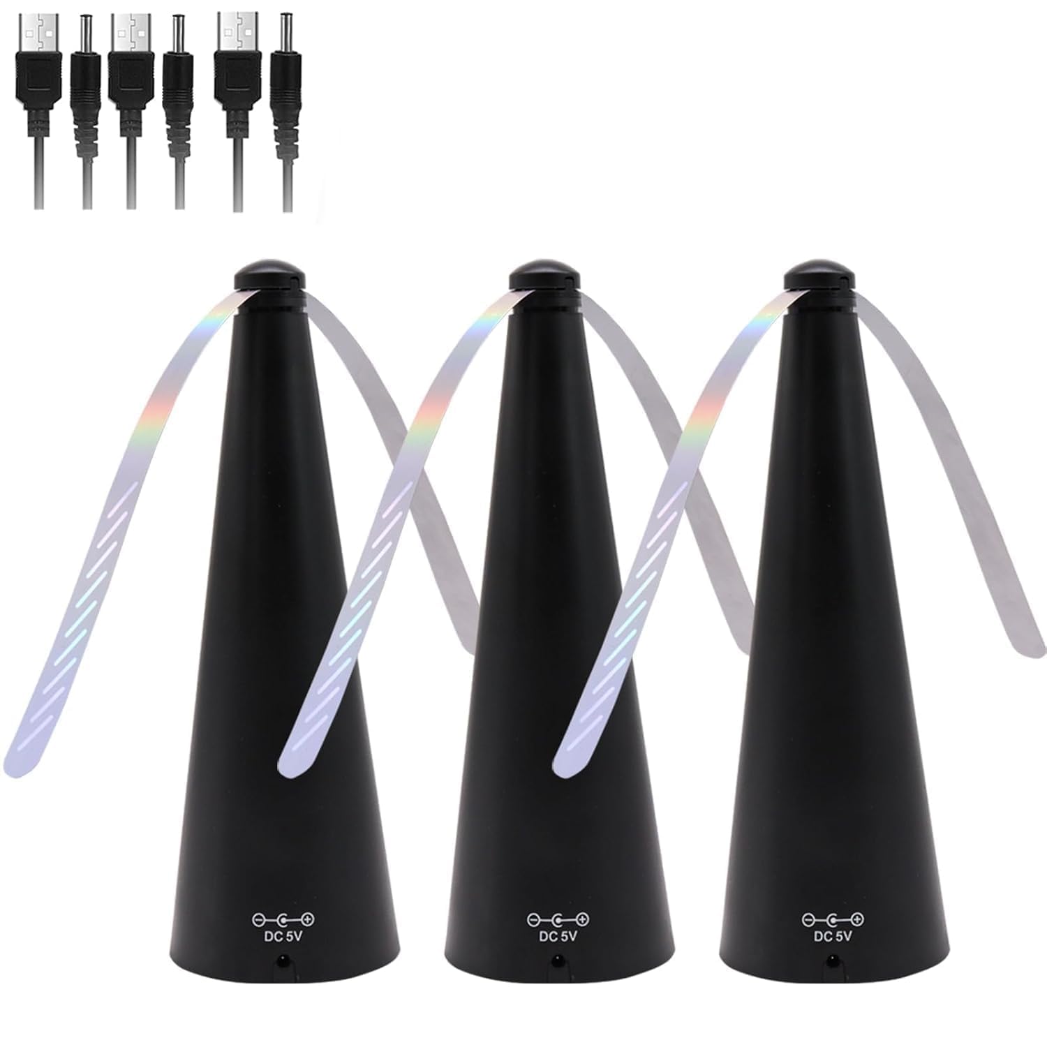 Fly Fans For Tables, Fly Spinner For Table, Portable Fly Deterrent Fans for Food Tables, USB Plug-in & Batteries Powered, Portable Fan Gadgets For Indoor Oudoor Picnic BBQ Party Home Camping Kitchen