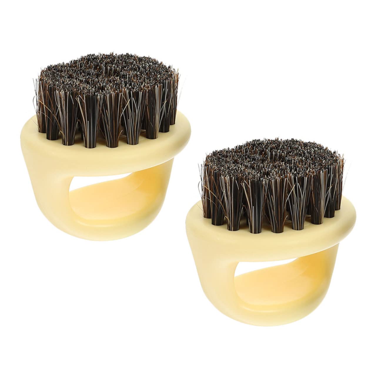 Outanaya 2Pcs Men Beard Brush Handheld Grooming Tool for Mustaches and Neckline Premium Shredded Hair Brush for Barbers and Home Use for and Styling Facial Hair