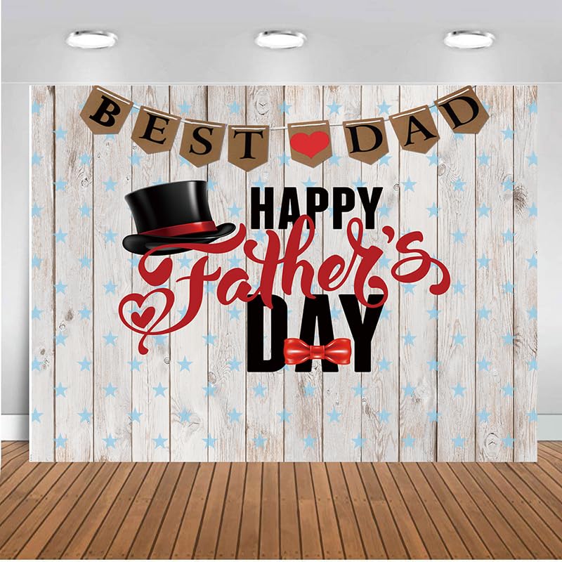 CHAIYA 7x5ft Happy Father's Day Backdrop Father's Day Family Prom Party Supplies Decorations Retro Wood for Party Studio Props CY-215