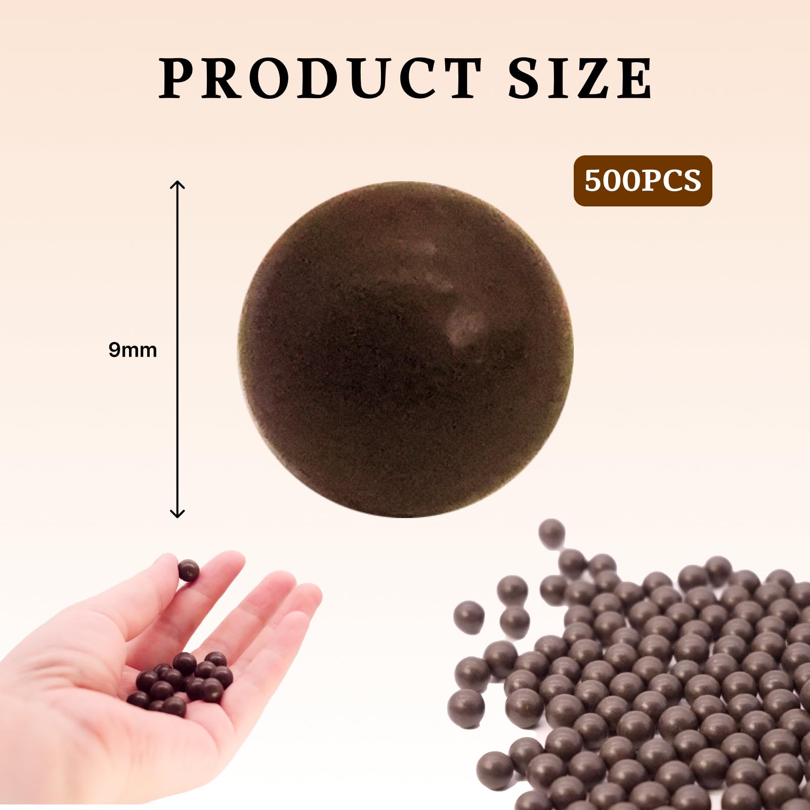 500 Pezzi Slingshot Balls Mud 9mm, Sfera Per Fionda, Pallini Fionda Argilla Per Tiro Esercizi