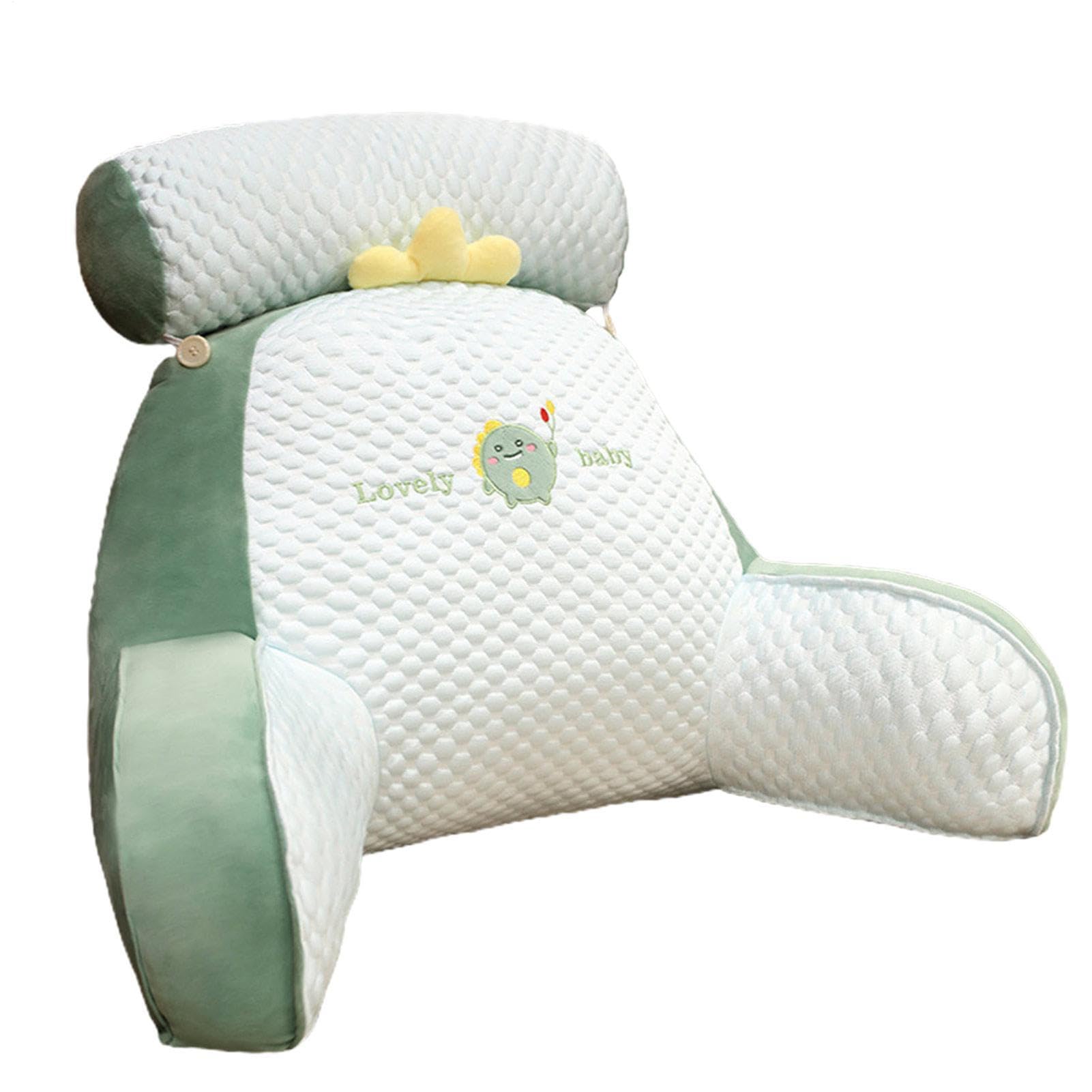 Lectura con Reposabrazos, Cojín De Lectura, Cojín De Respaldo Flex Comfort, Cojín De Respaldo De Sofá De Seda De Hielo, Cojín De Cuña para Respaldo De Sofá Cómodo Y Ergonómico