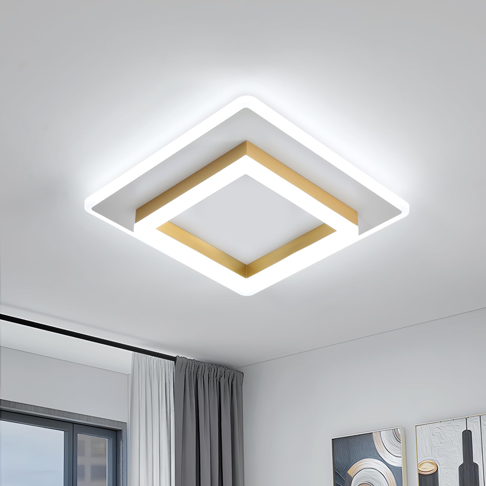 DELIPOP LED Ceiling Light, 30W 3375LM Modern Ceiling Lamp Cold White 6500K