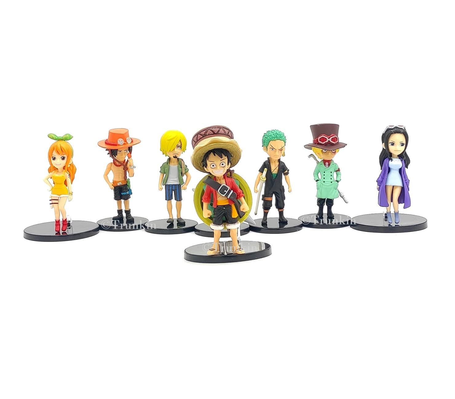 【19pcs】Miku Kuromi Luffy Figure Bulk set Buy Trunkin One Piece Treasury Set of 4 Luffy Nami Chopper Zoro