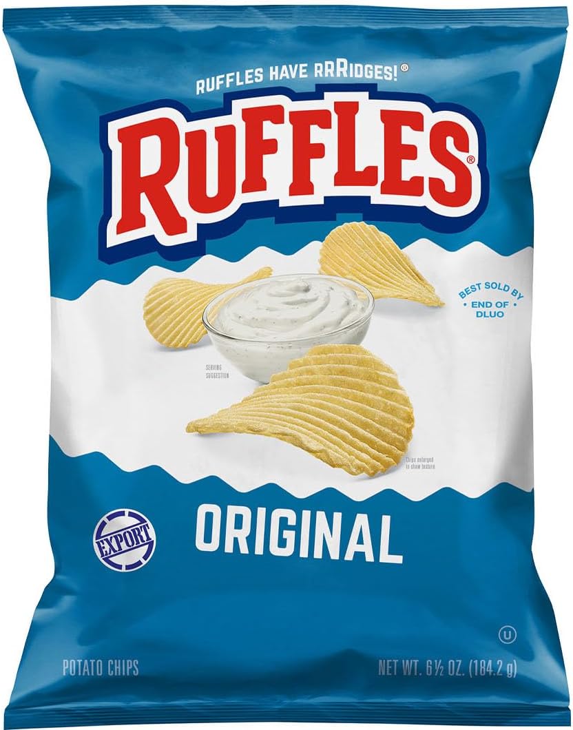 Ruffles Original Potato Chips 6.5 OZ (184g) - Export