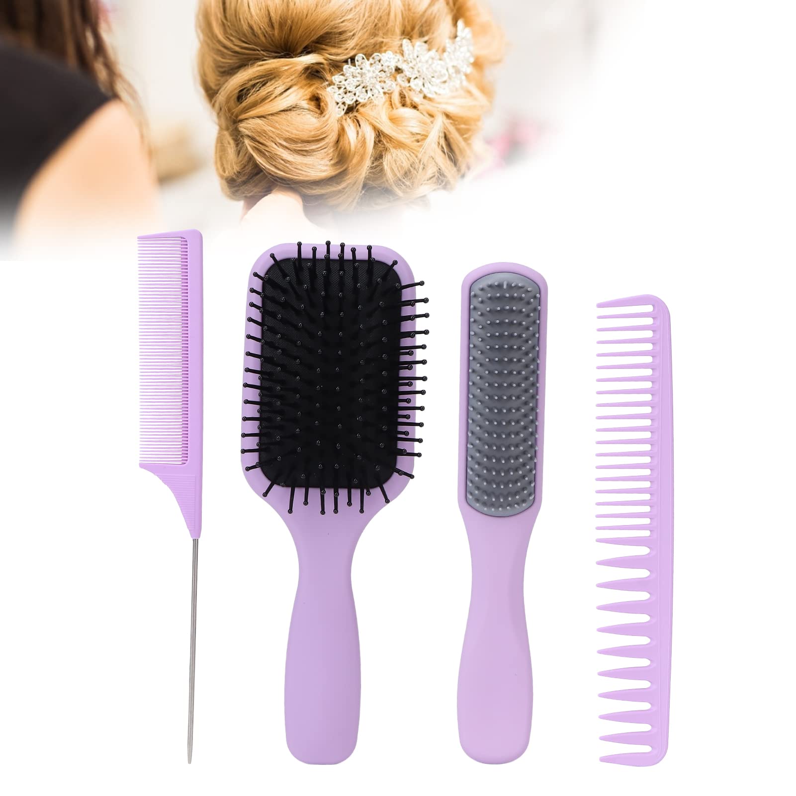 Amazon | パドルヘアブラシ、ラットテールヘアコームデ