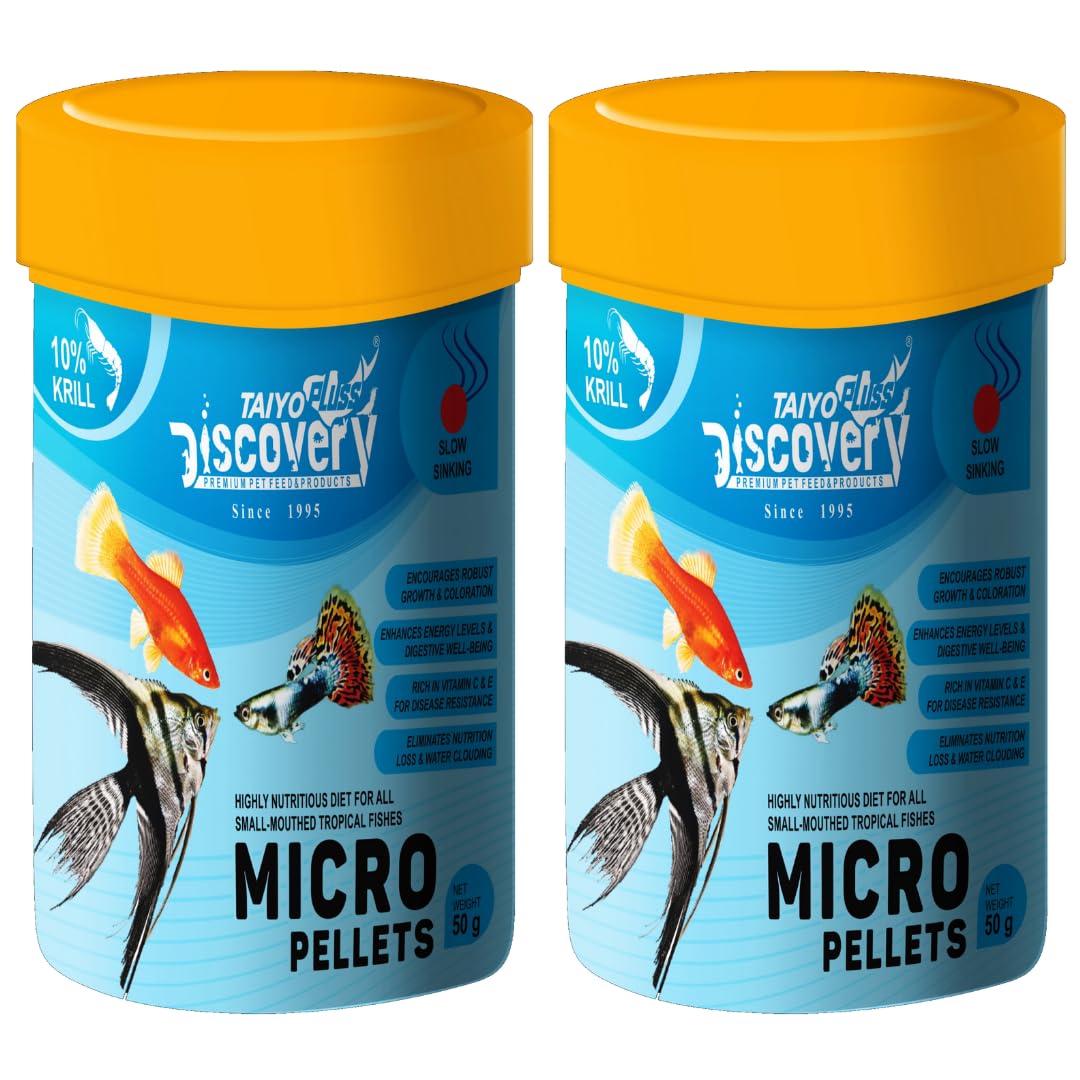 See full amazon price history chart for Taiyo Pluss Discovery® Micro Pellets - 50 g (Pack of 2) | Nutritious Diet for All Small Mouthed Tropical Fishes | Slow Sinking Food for Tetra, Guppies,Mollys,Angelfish, Barbs & Rasboras Taiyo Pluss Discovery® Micro Pellets - 50 g (Pack of 2) | Nutritious Diet for All Small Mouthed Tropical Fishes | Slow Sinking Food for Tetra, Guppies,Mollys,Angelfish, Barbs & Rasboras (B0CYL8H16Q) Amazon Price History, Amazon Price Tracker