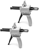 QWORK 50ml Dispensing Gun Kit, Impression Mixing Dispensing Gun, 1: 1/1: 2 AB Ratio, Static Mixer Mixing Nozzle, 2 Pack