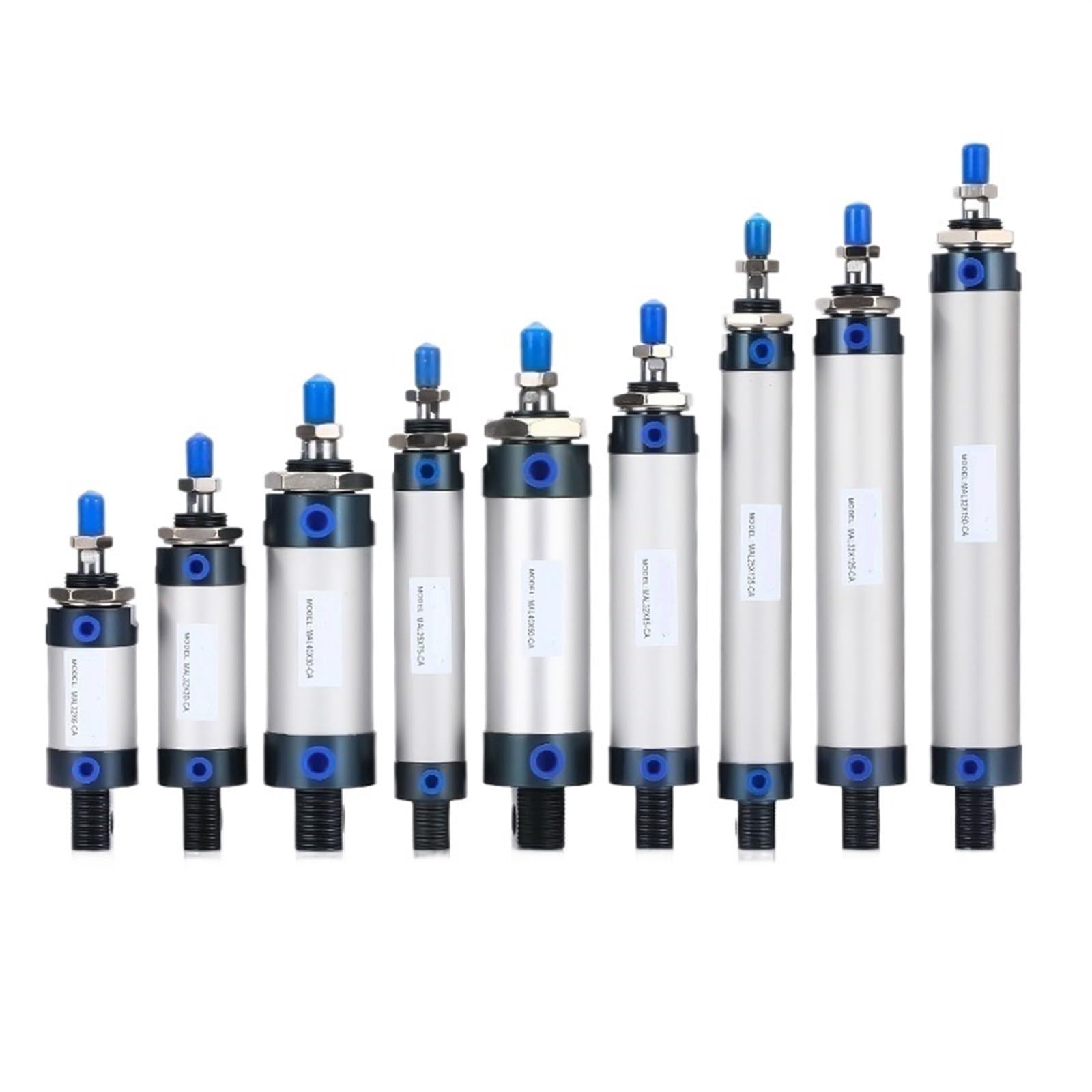 Mini cylindre MAL20X30SCA aluminium vérin pneumatique double action