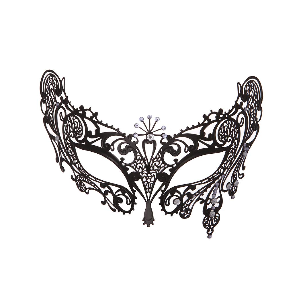 Masquerade Mask for Women Soft Metal Venetian Mask Bendable Foldable Mask for Party Prom Ball Costume Adjustable