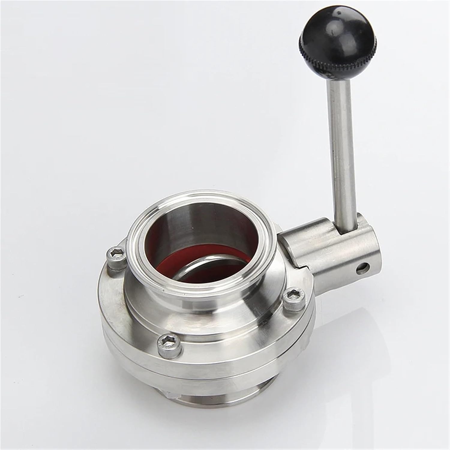 19/25/38/45/51/63mm Stainless Steel 304 Sanitary Butterfly Valve Tri Clamp 50.5/64/77.5mm Homebrew Beer Dairy | Butterfly Valve(OD51 x Clamp 64)