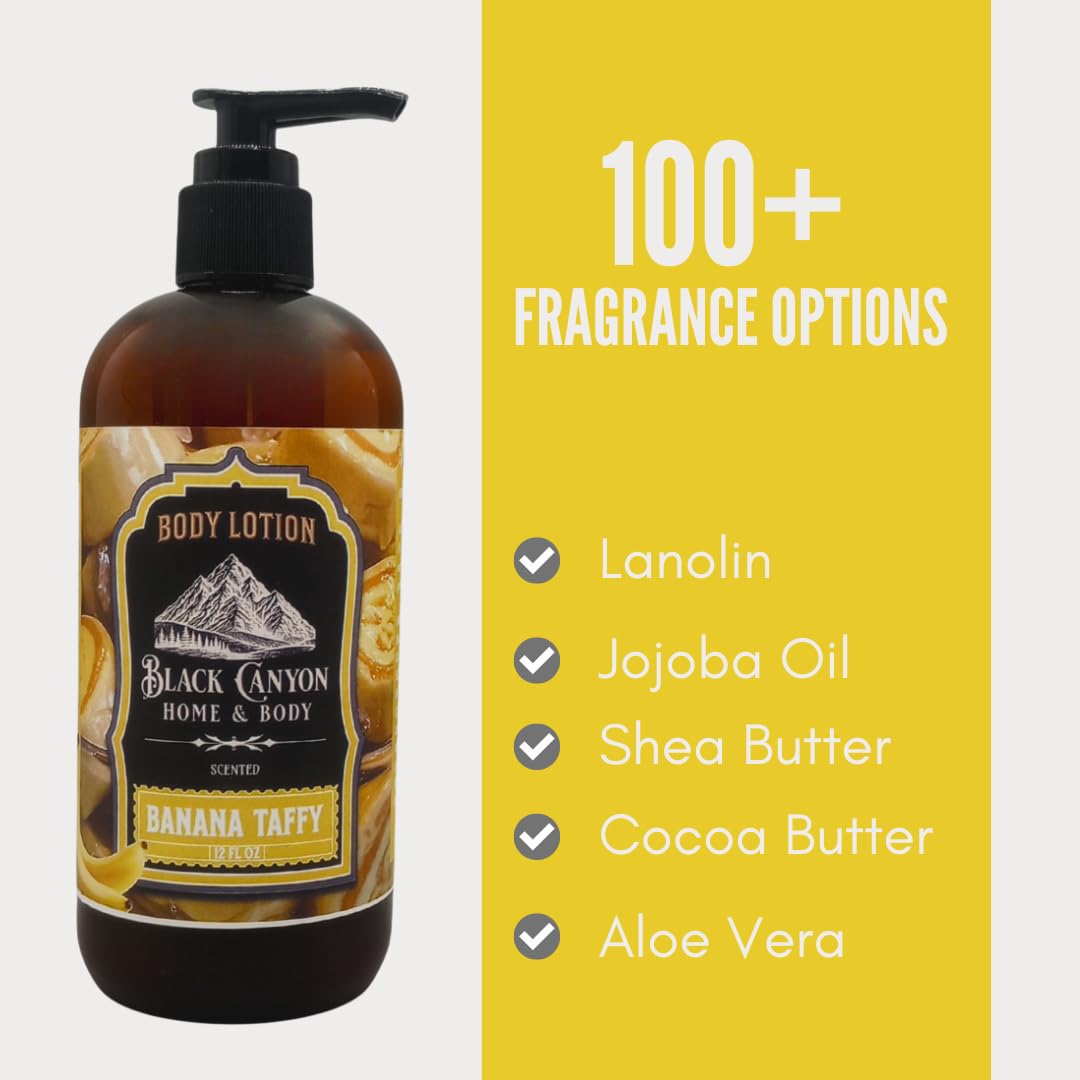 Black Canyon Banana Taffy Scented Body Lotion with Lanolin and Jojoba Oil, 12 Oz - Image 4