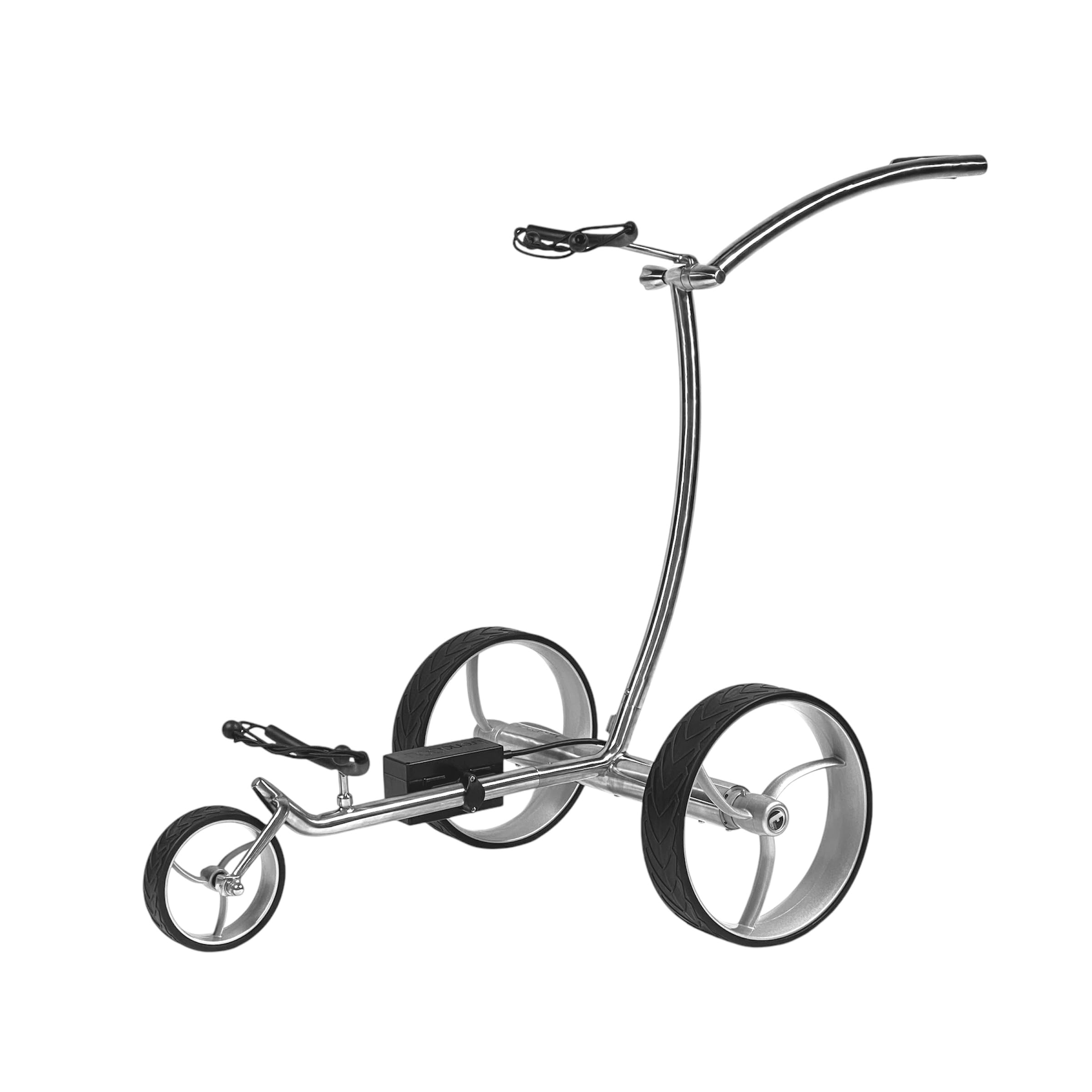 Elektro Golf Trolley Streaker Silber, mit aktiver Bergabfahrbremse